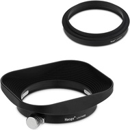 Haoge 43mm Square Metal Lens Hood Shade for Leica D-Lux 8 Camera Accessories Screw-in Lens Hood