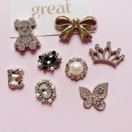 [Free sticker] Cute cartoon slipper button accessories 3D plastic decoration Strong adhesive B7000 D