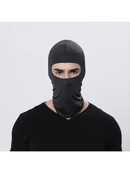 1 conjunto de máscara táctica Balaclava estilo oculto, azul, tamaño completo de verano al aire libre, máscara de equitación transpirable y alta elasticidad de seda de hielo a prueba de sol