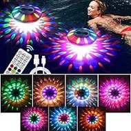 Rechargeable Floating LED Pool Light - 7 Modes With Remote Control, RGB Color Changing for Swimming 