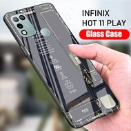 INFINIX HOT 11 PLAY - SoftCase Glass Kaca - [ A11 ] - Pelindung Handphone Hp INFINIX HOT 11 PLAY- Casing Hp INFINIX HOT 11 PLAY - Case Hp INFINIX HOT 11 PLAY- Bisa Bayar Di Tempat - COD!!!