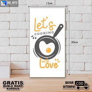 UGIARTS QK1 Hiasan Dinding Kitchen / hiasan dapur / quotes cook kitchen / quotes masak / Hiasan Ruan
