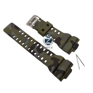 HIJAU Strap Casio G-Shock GA100 GA110 GA120 GA200 Rubber Strap Army Green Watch
