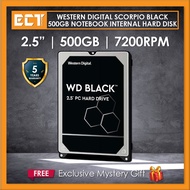 Western Digital 2.5" Scorpio Black 500GB 7200RPM 32mb Mobile Hard Disk Drive (WD5000LPLX) 7mm