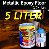 5L ( Metallic Epoxy Paint ) 5L METALLIC EPOXY FLOOR PAINT PROTECTIVE &amp; COATING Tiles &amp; Floor Paint HEAVY DUTY