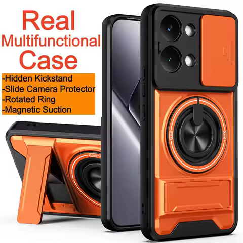 Camera Protector Case For Xiaomi Redmi Turbo 5 Turbo 5 Max Magnetic Kickstand Ring Phone Case Multif