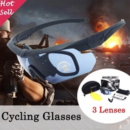 HOT ； ESS Crossbow 3 Lens Tactical Shades Glasses Cycling Sunglasses Goggles Airsoft Eyewear