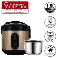 Mayer MMRCS18 Rice Cooker with Stainless Steel Pot 1.8L