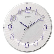 Clock Rhythm Watch Purple Purple φ33x4.9cm Citizen Radio Analog continuous second hand interior 8MY537-012【Direct From JAPAN】
