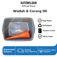 Paket Komplit Corong Oli + wadah OLI MESIN MOTOR MOBIL alat ganti oli corong oli mesin wadah oli bekas corong oli pcx corong oli adv corong oli scoopy corong oli beat corong oli brio