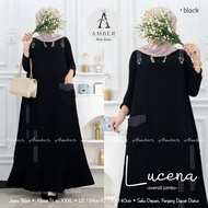 LUCENA Black Overall Jumbo XXL Jeans Rok Wanita Terbaru 2021 2022 Kekinian Murah Meriah Promo - Jump