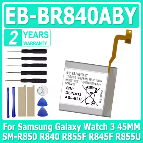 EB-BR840ABY 330mAh For Samsung Galaxy Watch3 45MM SM-R850 R840 R855F R845F R855U Replacement Bateria