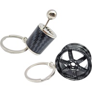 GT//Rotors Carbon Fiber Gear Shift Manual Gearbox 6 Speed Keychain + Wheel Key Ring (NEW for 2025)