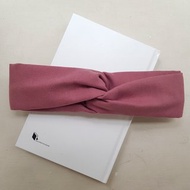 紫薯洋芋片 磨毛 交叉鬆緊髮帶 髮飾