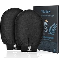 Yiclick Exfoliating Gloves 2 Pcs,Deep Exfoliating Mitt, Body Exfoliator, Exfoliating Body Scrubber f