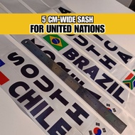 5cm-Wide Sash School Events, Pageants, Contests Sash (United Nations, Buwan ng Wika) Kids & Elem