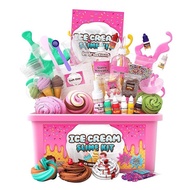 Anakkidsg---Slime Kit Slime DIY Making Kit For Girls Boys Ice Cream Slime Mermaid Slime Sweet Treat 