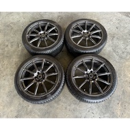 Original Rays Gram Lights 57 Transcend JDM Sport Rim 19” 5H 114.3 pcd 8.5JJ ET38/ET45 Ori Used Japan