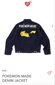 (2XL size)Human Made x Pokemon Made Denim Jacket