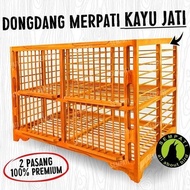 Dongdang Merpati Kayu Jati Super Dongdang Merpati 2 Pasang 4 Pintu Kandang Merpati Sangkar Dondang J