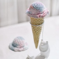 冰淇淋擴香石- 附鐵絲架小熊托盤