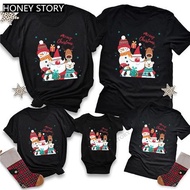 Santa Claus family matching shirt personality Santa Claus cartoon parent-child T-shirt
