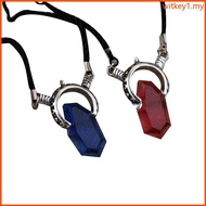 WIT Trendy Dmc Easter  5 Dante Pendant Necklace Red Blue Gem Cosplay Necklaces