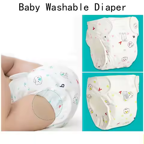 Waterproof 0-12Months Baby Washable Diaper 3-15kg Adjustable Cloth Diapers Leakproof S M L Diaper Pa