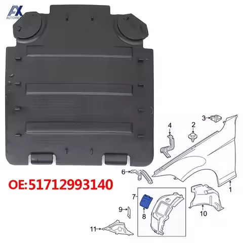 Fender Liner Access Panel For BMW X1 E84 2010-2015 Front Wheelhouse Lid Wheel Arch Headlight Bulb Re