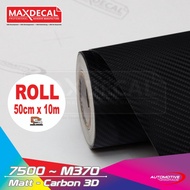 ROLL 50Cm Sticker Skotlet Maxdecal 7500 M370 Carbon 3D Black Doff 50cmx10m/ Roll