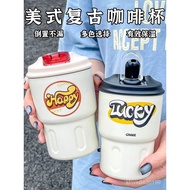 Direct Supply ️ 316 Coffee Thermos Cup Girls Small With Straw Water Female 2023 High-Value Portable 