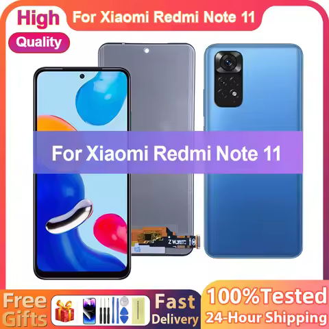 AMOLED Display For Xiaomi Redmi Note 11 LCD Touch Screen Digitizer Panel Assembly 2201117TG, 2201117