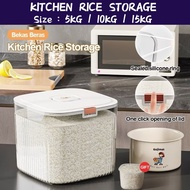 【 5kg/10kg/15kg 】 Rice Storage Box Grain Container Household Cereal Rice Bucket Insect and Moisture 