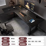 東西物聚 - 包送貨-電動升降枱 130x110x118cm 四立柱左轉(馬鞍皮) 電動升降桌 電動升降檯 電競枱 電腦桌 人體工學/坐立兩用辦公枱