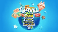 [eSIM]UK/France/Germany/Italy esim card 5G high speed network 500MB~30GB unlimited data available im