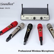 SOUNDBEST CK 213 WIRELESS MIC CONTAINS 2 WIRELESS MIC