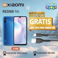HP Xiaomi Redmi 9A RAM 3GB/ROM 32GB - Layar 6.53" - Baterai 5000mAh - BONUS Kabel Data ACMIC Braided