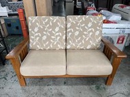 【全國二手傢俱館】SHINING TEAK新麗屋全柚木雙人沙發//客廳家具/雙人沙發/雙人椅/實木椅/實木沙發