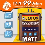JOTUN 1L ( MATT ) WOODSHIELD EXTERIOR SHELLAC & VARNISH WOOD PAINT / CAT KAYU VARNIS & SYELEK