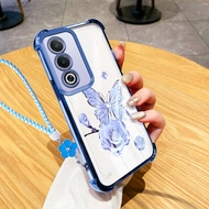 Ybd tiên tiến chống rơi vỏ cho Oppo A5 A5i Pro A3 Pro 2025 họa tiết trái tim bướm mới trong suốt