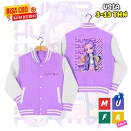 Kpop demin rummi children's varsity baseball jacket, distro version baseball jacket, ages 2, 12 year
