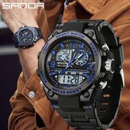 SANDA Top Brand Men's Watch 5ATM Waterproof Sports Military Watch Quartz Men's Watch Clock 6024