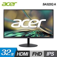【Acer 宏&amp;#30849;】SA322Q A 32型 IPS 無邊框美型螢幕