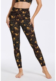 【SILVERWIND】特色力量印花高強緊身褲速乾跑步健身瑜伽緊身褲