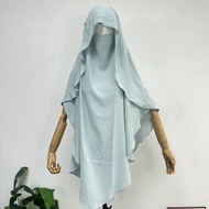 2025 Khimar Hijab Pañuelo largo instantáneo estilo islámico de Dubai transpirable adecuado para fest