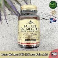 <Solgar> Folate 666 mcg DFE (400 mcg Folic Acid) 250 Tablets กรดโฟลิก