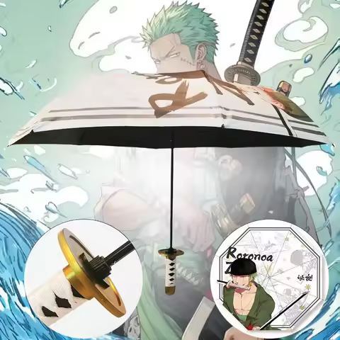 1/3pcs Roronoa Zoro Katana Umbrella Three fold Parasol One Piece Cosplay Porp Anime Roronoa Zoro Kat