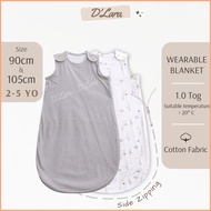D'LARA Cotton Wearable Blanket Sleep Sack for Baby Toddler Kids  |  Suitable 20-24°C ( 1.0 TOG )  | 