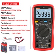 UNI-T UT890D UT890C บวกมัลติมิเตอร์แบบมืออาชีพดิจิตอล AC มาตรกระแสไฟฟ้า DC โวลต์มิเตอร์ความจุความต้า