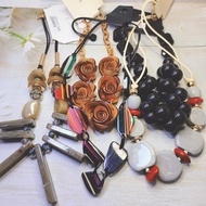 Summer Style Chocolate Rose Big Heart Shape Colorful Exaggerated Tassel Foreign Trade Acrylic Neckla